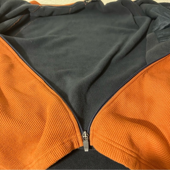 TAILOR VINTAGE Gingerbread Waffle Knit Full Zip Fleece Jacket Sz XL - Picture 5 of 10